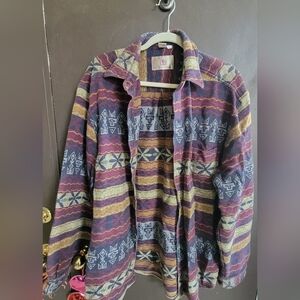 The Territory Ahead Multicolor Patterned Shirt/Jacket, Size L